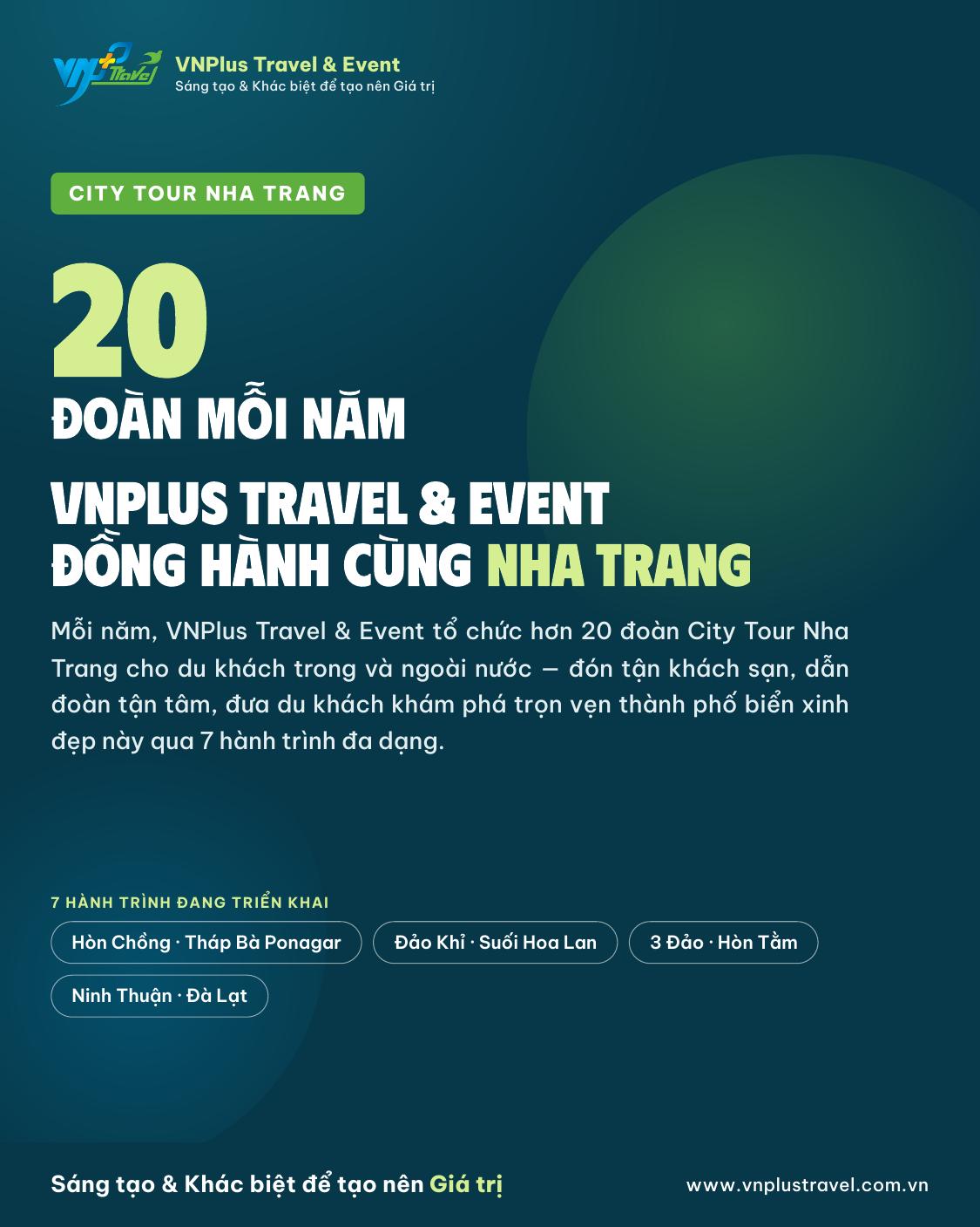 VNPlus Travel & Event mỗi năm đồng hành hơn 20 đoàn City Tour Nha Trang